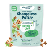 Thumbnail for Shameless Pets Crunchy Cat Snacks & Treats – Healthy Cat Treats for Indoor Cats & Kittens with Catnip, Real Chicken & Digestive Support, Catnip N Chill (2.5 oz)