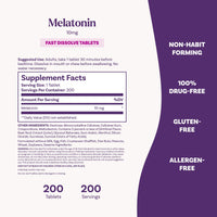 Thumbnail for Natrol Melatonin 10mg Fast Dissolve Tablets - Strawberry Flavor, 200 Count, Sleep Support, Fast Dissolve Melatonin for Adults, 200-Day Supply