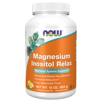 Thumbnail for NOW Foods Supplements,powder Magnesium Inositol Relax, Nervous System Support*, Fizzy Lemonade Flavor, 16-Ounce