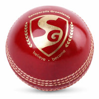 Thumbnail for SG Cricket Shield 20 Premium Leather Ball | Red | Adult | Leather | Waterproof | Solid Grade 2 Core | Machine Stitched | Ideal for Club & School Matches | Pack of 1