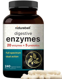 Thumbnail for Digestive Enzymes with Probiotics and Prebiotics, 240 Veggie Capsules | Gut Health Support for Women & Men â€“ 20 Enzyme & 5 Prebiotic Pancreatic Complex | Non-GMO, Vegan