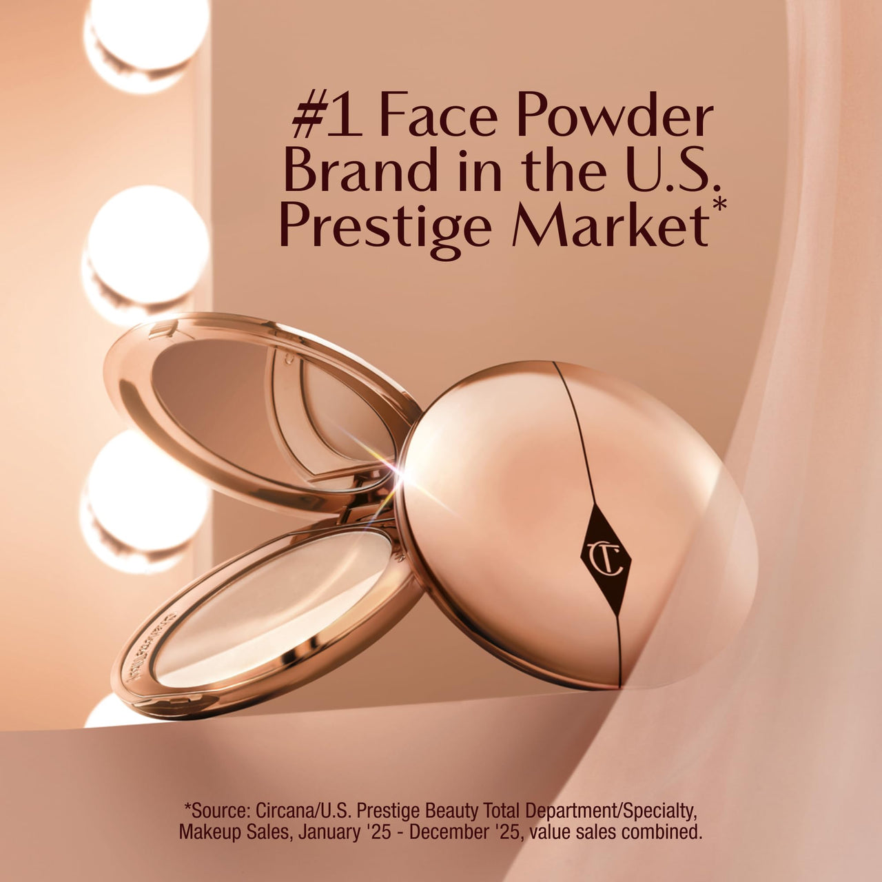 Charlotte Tilbury Airbrush Flawless Finish Setting Powder - Pore-Blurring Pressed Powder for Face Makeup to Minimize Shine with a Soft-Focus Finish - 1 Fair