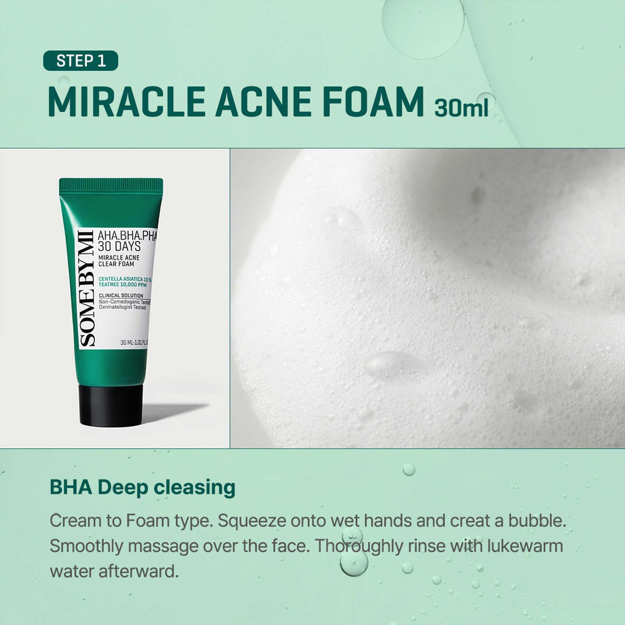 SOME BY MI AHA BHA PHA 30Days Miracle AC SOS Kit - Toner 1.01Oz, Serum 0.33Oz, Cream 0.7Oz, Foam 1.01Oz - Mild Exfoliating Daily Skin Care Set - Skin Wastes, Sebum, Oiliness Care - Korean Skin Care
