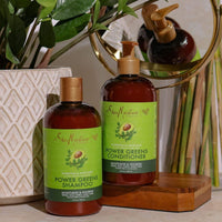 Thumbnail for SheaMoisture Power Greens Curly Hair Shampoo and Conditioner Dry Hair Moringa Avocado to moisturize, 13 Fl Oz (Pack of 2)