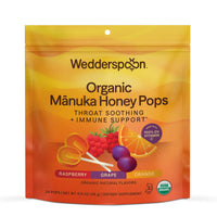Thumbnail for Wedderspoon Organic Manuka Honey Pops for Kids, Variety Pack 24 (Pack of 1)