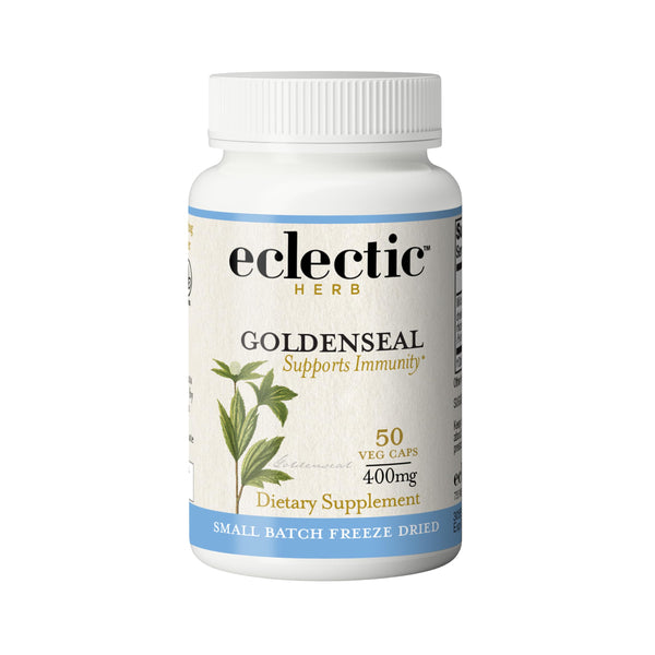 ECLECTIC INSTITUTE Raw Freeze-Dried Goldenseal Capsules | Supports Immune Function | Supports Healthy Sinuses | Supports Mucous Membrane Health | 50 CT (400mg)