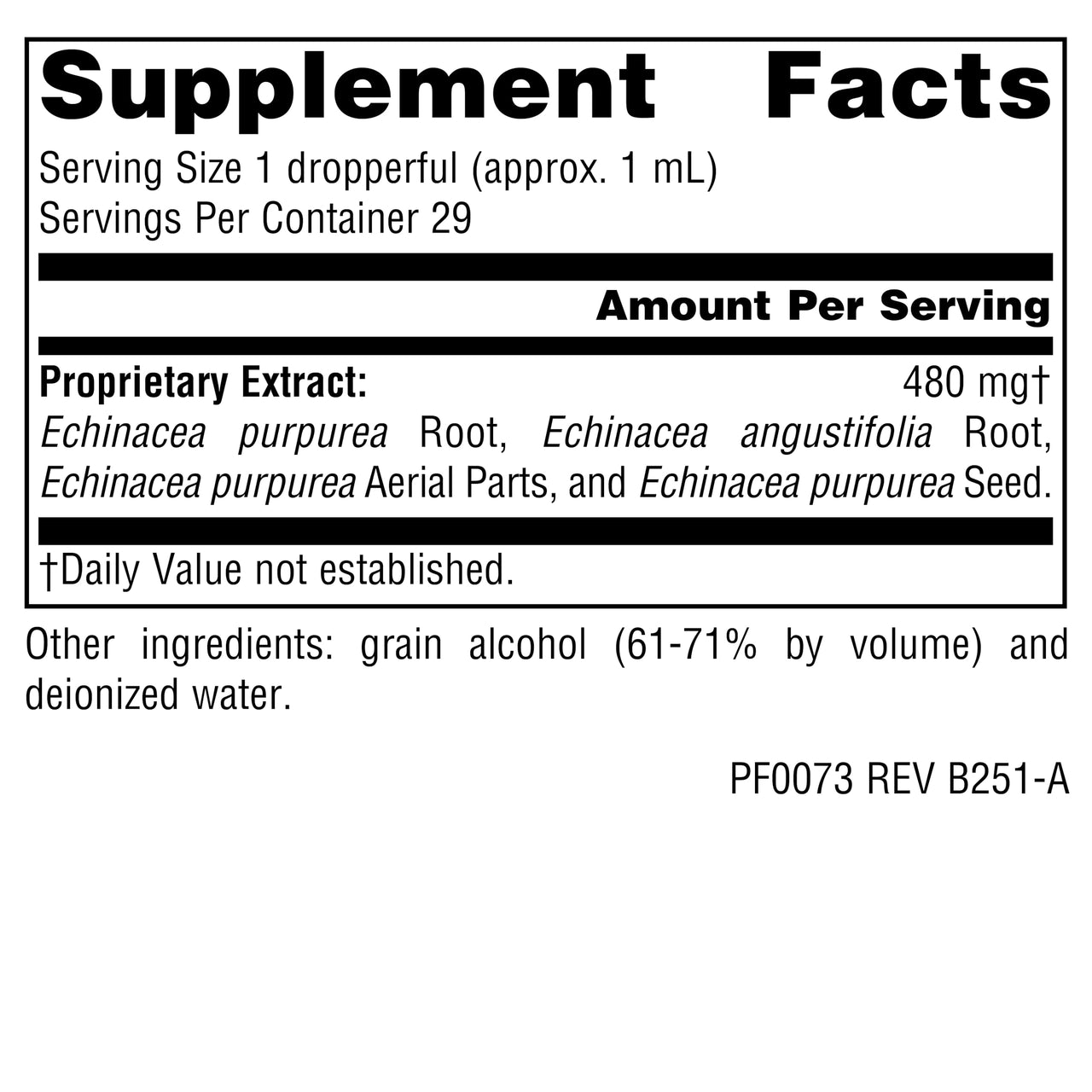 Planetary Herbals Full Spectrum Echinacea Liquid Extract Supplement, 1 Fluid Ounce