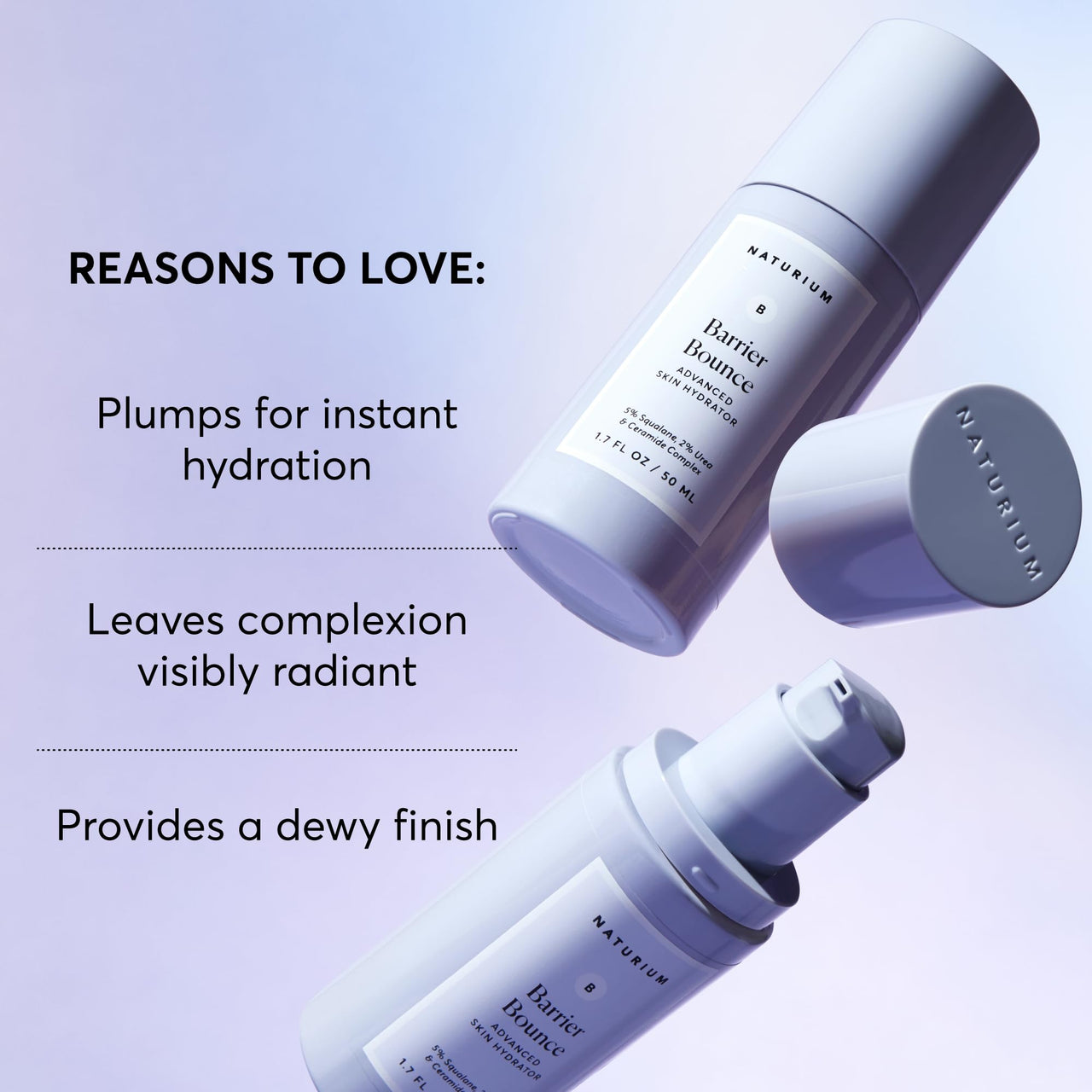 Naturium Barrier Bounce Serum, Plumps & Hydrates Face, Neck & Chest, Hydration Booster & Skin Care with Squalene & Ceramide Complex, 1.7 fl oz