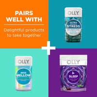 Thumbnail for OLLY Hello Happy Gummy Worms, Mood Balance Support, Vitamin D, Saffron, Adult Chewable Supplement, Tropical Zing - 60 Count