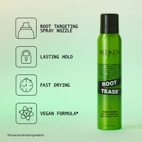 Thumbnail for REDKEN Quick Tease 15 Backcombing Finishing Spray, For All Hair Types, Enhances Texture & Volume, Maximum Control, 5.3 Oz