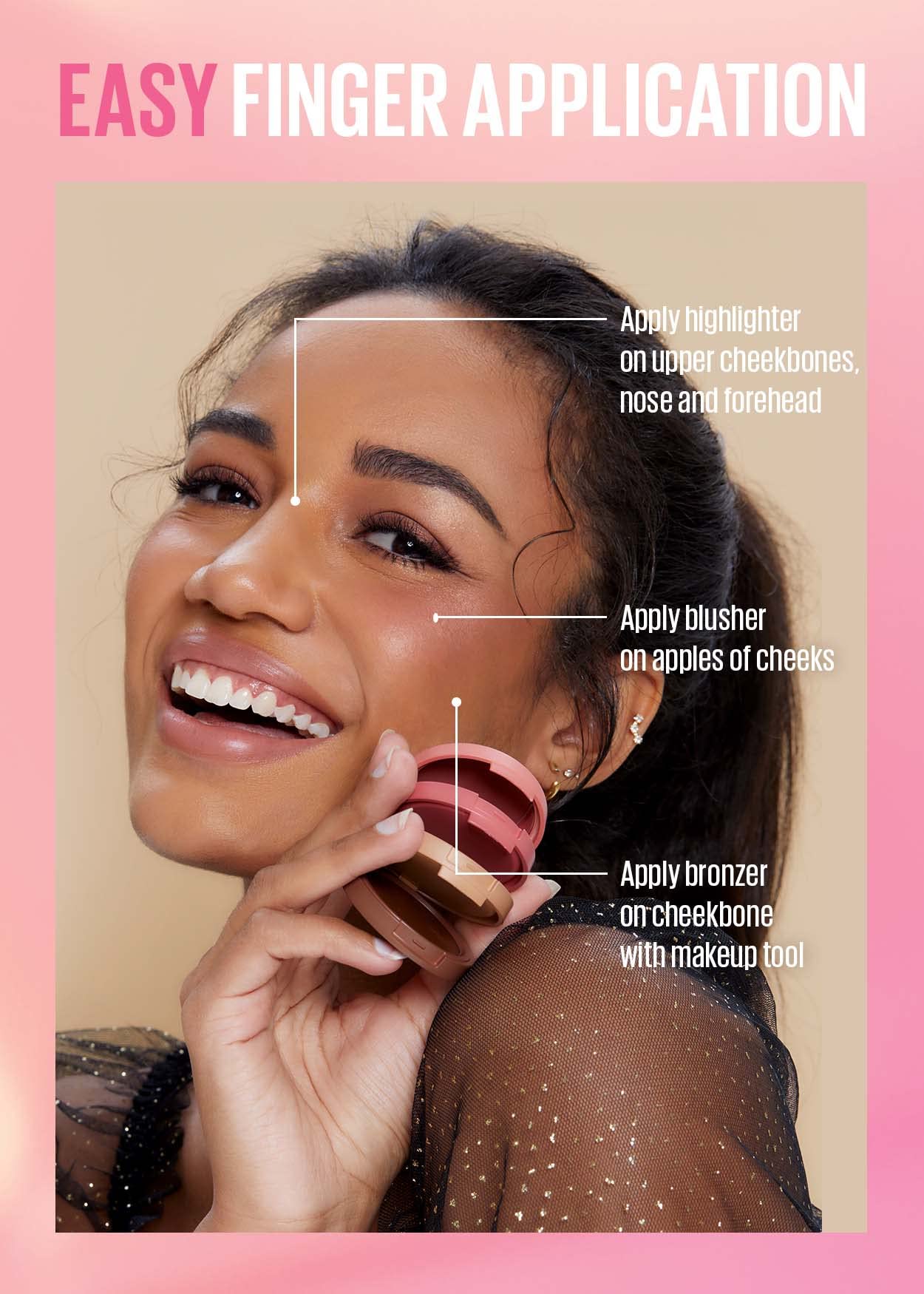 Kaja 3-in-1 Blendable Sculpting Trio - Play Bento | with Mango Seed Butter, Cream Bronzer, Powder Blush, and Highlighter, 02 Cloud Latte
