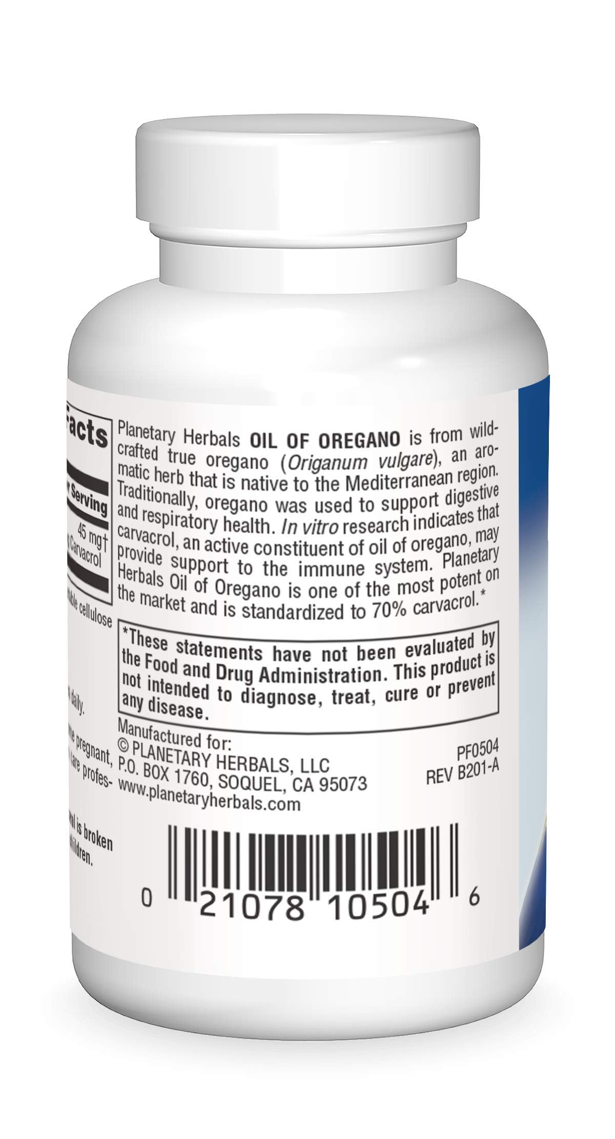 Planetary Herbals Oil of Oregano Capsules, 30 Count