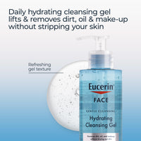 Thumbnail for Eucerin Face Gentle Cleansing Hydrating Cleansing Gel, Daily Face Wash and Makeup Remover with Hyaluronic Acid, 13.5 Fl Oz Bottle