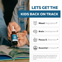 Thumbnail for Organic Kids L-Methylfolate + Methyl B12 Cofactor - MTHFR Sublingual Form - 5-MTHF, Superior Form of Folate - Adjustable Dosing for All Ages - Mood, Behavior, Cognition - Organic Berry Flavor, 1 Fl oz