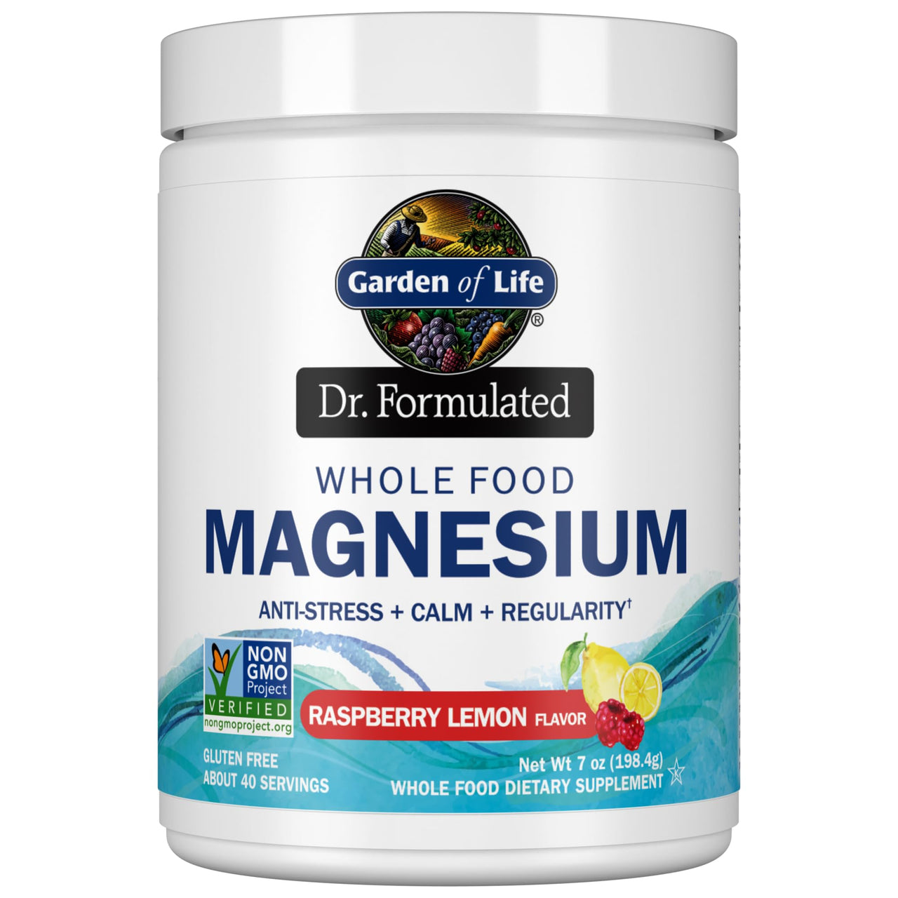 Garden of Life Dr. Formulated, Whole Food Magnesium, Raspberry Lemon, 7 oz (198.4 g)