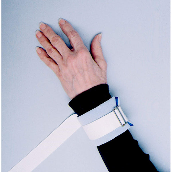 Skil-Care Economy Foam Limb Holder with Single Strap, Universal Size, Soft Foam Cuff with Hook and Loop Closure, Non-Slip Buckle, Wrist or Ankle Restraint, White, 306044
