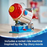 Thumbnail for LEGO Disney and Pixar Toy Story Alien with Pizza Planet Rocket Ride - Building Toy for Girls & Boys, Ages 9+ - Disney Gift Idea - Kids Bedroom Decor - 43307