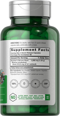 Thumbnail for Horbaach Butchers Broom Capsules | 120 Count | Non-GMO, Gluten Free | Traditional Herb Root Extract Supplement
