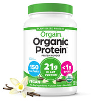 Thumbnail for Orgain Organic Vegan Protein Powder, Vanilla Bean - 21g Plant Protein, 6g Prebiotic Fiber, No Lactose Ingredients, No Added Sugar, Non-GMO, For Shakes & Smoothies, 2.03 lb (Packaging May Vary)