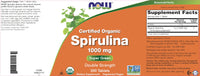 Thumbnail for NOW Foods Organic Spirulina 1000mg Tablets - 300 Count - Non-GMO, Super Green Whole Food Supplement - Double Strength