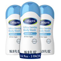 Thumbnail for Cetaphil Ultra Gentle Refreshing Body Wash, For Dry to Normal, Sensitive Skin, 16.9oz Pack of 3, Aloe Vera, Calendula, Vitamin B5, Hypoallergenic, Paraben Free, Fragrance Free, Dermatologist Tested