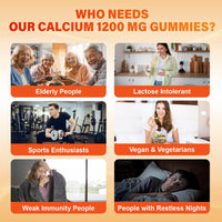 Thumbnail for Calcium 1200 mg with Vitamin D3 Gummies for Adults - Calcium Citrate with Vitamin D3 K2, Magnesium, Zinc, Boron, Copper and Ashwagandha - Extra Absorption Calcium Supplement for Women Men