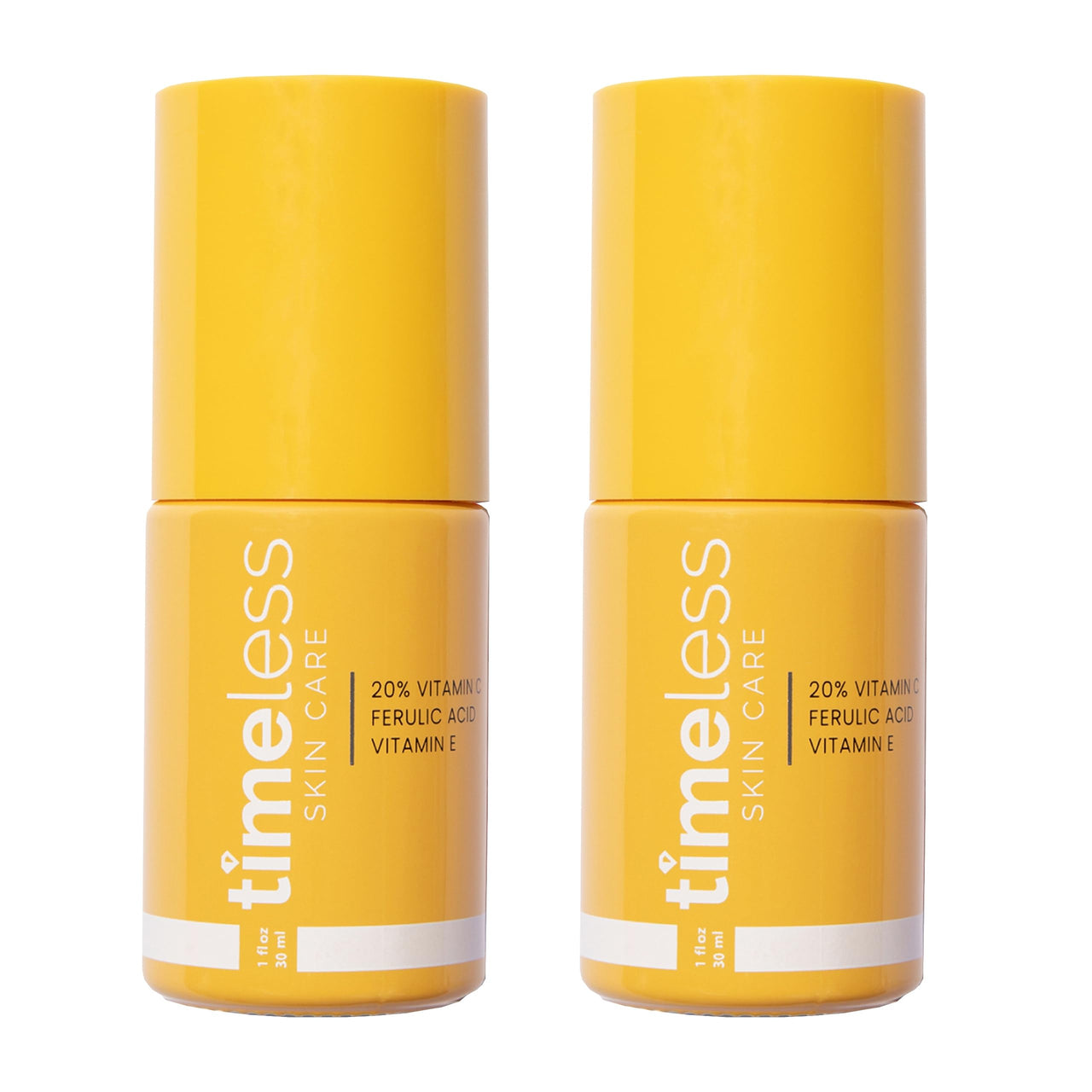 Timeless Skin Care Vitamin C Serum with Vitamin E & Ferulic Acid - Brightening Serum - for Oily & Dry Skin - Fragrance-Free 1 oz (Pack of 2)