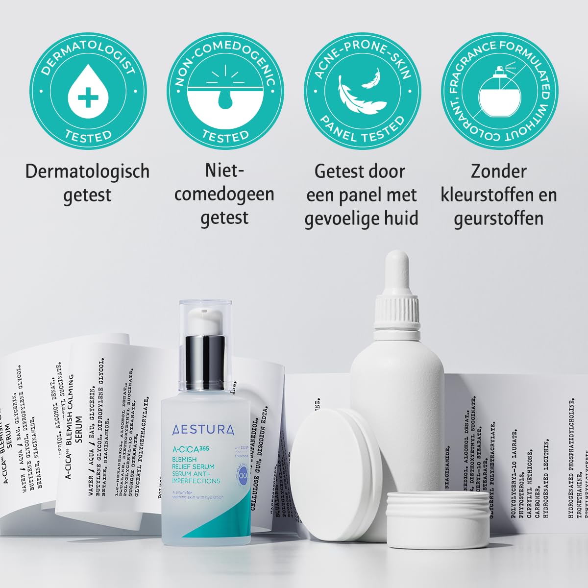 AESTURA A-CICA365 Blemish Calming FaceSerum, Niacinamide Serum for Dry and Sensitive Skin, Redness Relief, Acne, Minimize Blemishes, 1.35 Fl Oz (40ml)
