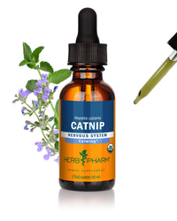 Thumbnail for Herb Pharm Certified Organic Catnip Liquid Extract for Calming Nervous System Support, 1 Fl Oz