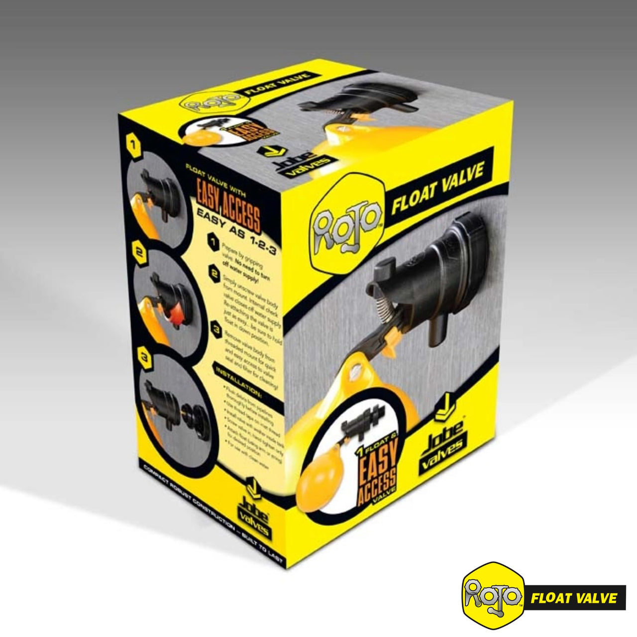 Rojo Float Valve, 3/4", Black/Yellow
