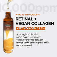 Thumbnail for P.CALM Retinolagen Ampoule – Retinol & Vegan Hydrolyzed Collagen for Pore Tightening, Wrinkles, and Fine Line Care, Korean Glass Skin (30ml / 1.01 fl.oz)