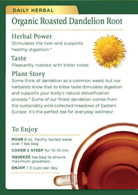 Thumbnail for TRADITIONAL MEDICINALS Organic Roasted Dandelion Root, 16 Count (2 Pack)