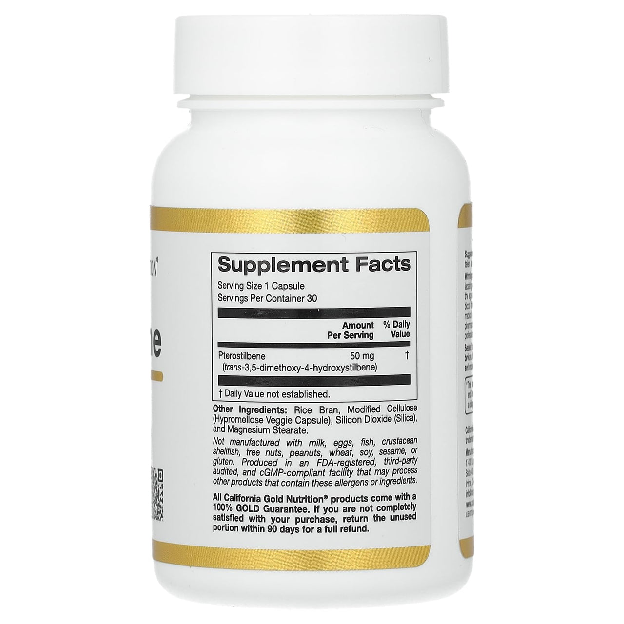 California Gold Nutrition Pterostilbene, 50 mg, 30 Veggie Capsules