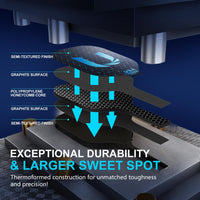 Thumbnail for Pickleball Paddles, Graphite Pickleball Paddles Set of 2【Textured High Grit & Spin】【Thermoformed】 USAPA Approved Lightweight Non-Slip Contour Grip Pickleball Rackets Incl. 4 Outdoor Balls & Carry Bag