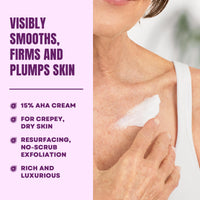 Thumbnail for AmLactin Crepe Firming Cream - Therapeutic Skin Tightening Cream for Body – No-Scrub Exfoliator and Moisturizer, Skin Care with 15% Lactic Acid AHA, 12 oz (Packaging May Vary)