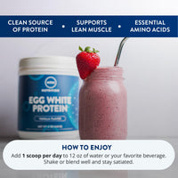 Thumbnail for MRM Nutrition Egg White Protein - Sugar Free Vanilla Flavored Powder, 23g Fat-Free Protein with Digestive Enzymes, Free of Dairy, Gluten, and Soy, High Biological Value - 20 Servings