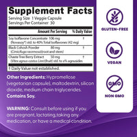 Thumbnail for Doctors Best Womens Menopause Support (Soy Isoflavone, Black Cohosh, Chaste Tree), Multi-Symptom Relief, Non-GMO, Gluten Free, Vegan 30 Veggie Caps