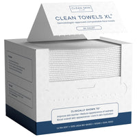 Thumbnail for Clean Skin Club Clean Towels XL™, 100% USDA Biobased Face Towel, Disposable Face Towelette, Eczema Association Accepted, Makeup Remover Dry Wipes, Ultra Soft, 50 Ct, 1 Pack