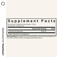 Thumbnail for Codeage Liposomal Glutathione Powder - 1,000 mg Vegan Reduced L-Glutathione per Serving, Liposomal Delivery - 2-Month Supply - Unflavored - Phospholipid - Non-GMO Gluten-Free - 2.22 Oz
