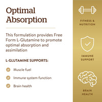 Thumbnail for Solgar L-Glutamine 1000 mg, 60 Tablets - Natural Muscle Food - Promotes Gastrointestinal (GI) Health - Supports Brain Health - Non-GMO, Vegan, Gluten Free, Kosher - 30 Servings