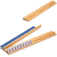 Thumbnail for Yellow Mountain Imports American Mahjong Set, Harbor Tide with Beige and Blue Canvas Tote Bag - 4 All-in-One Racks with Pushers, Wright Patterson Scoring Coins, Dice, & Wind Indicator