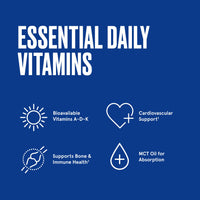 Thumbnail for Bulletproof Vitamins A-D-K Softgels, 30 Count, Supplement for Heart, Bone Health and Immune Support