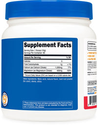 Thumbnail for Nutricost Calcium Magnesium Powder (Fruit Punch, 60 Servings) - Bone Support, Non-GMO, Gluten Free (from Calcium Citrate and Magnesium Citrate)