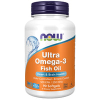 Thumbnail for NOW Foods Supplements, Ultra Omega-3 Molecularly Distilled and Enteric Coated, 90 Softgels