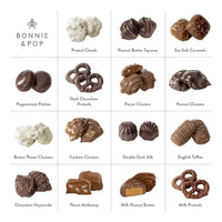 Thumbnail for Chocolate Gift Basket, Candy Food Arrangement Platter, Gourmet Snack Box, Holiday Present Idea, Corporate Him & Her, Men Women Sympathy Family Parties & Get Well- Bonnie & Pop