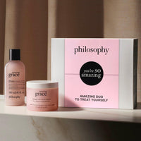 Thumbnail for philosophy you're so amazing gift set - 2-pc. amazing grace hydrating shower gel (6oz) & whipped body crème (4oz) - moisturizing bath & body duo for women