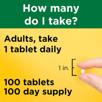 Thumbnail for Nature Made Vitamin B6 100mg, B6 Vitamins for Energy Metabolism Support, 100 Tablets, 100 Day Supply