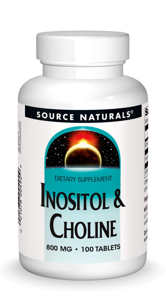 Source Naturals Inositol & Choline 800 mg Supports Healthy Nerve Function - 100 Tablets