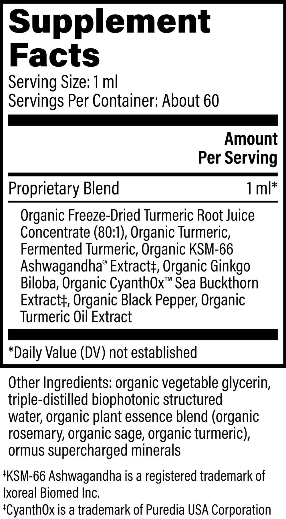 Global Healing Center Brain Health - USDA Organic Brain Supplements for Memory & Focus - Nootropics Supplement to Combat Mental Fog, Advanced Focus Factor for Adults Extra Strength - 2 Fl Oz