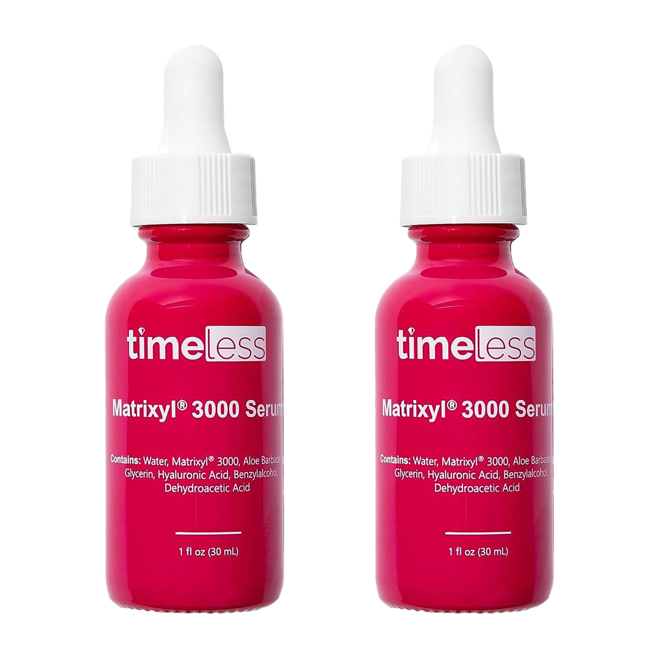 Timeless Skin Care Matrixyl 3000 Serum - Personal Care Face Serum Supports Hydration - with Hyaluronic Acid - Fragrance-Free - for Skin Care - 1 oz (Pack of 2)